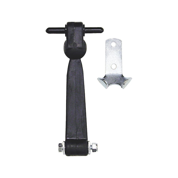 Buyers Products 7-7/8 Inch Heavy-Duty Rubber Hood Catch - Includes Brackets and Pin-With Bumper WJ208 - main
